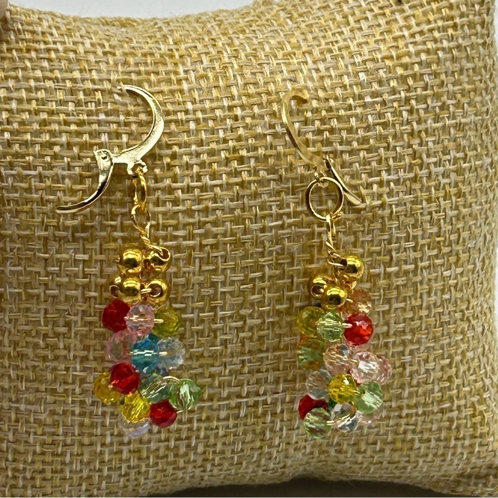 New multi color crystal wired handmade
Earrings - Picture 5 of 6